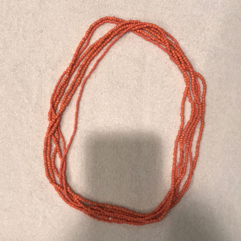 Coral beaded necklace